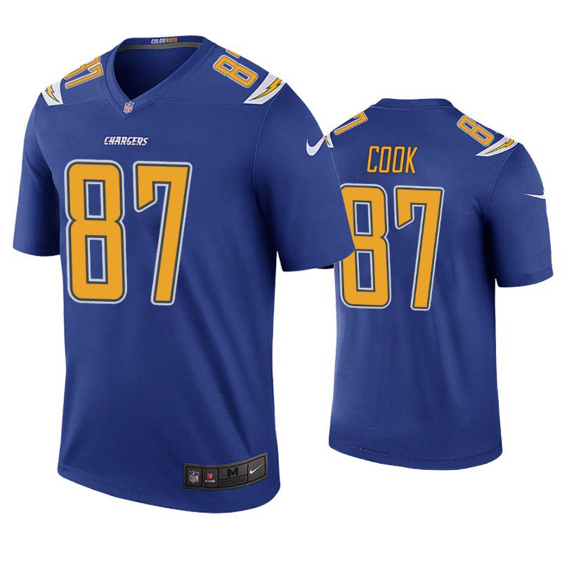 Men Los Angeles Chargers #87 Jared Cook Nike Royal Color Rush Legend NFL Jersey